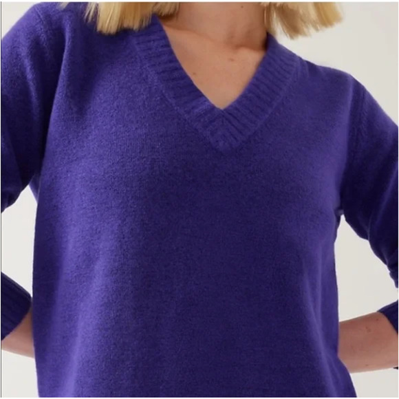 Athleta Westwood Sweater in Noble Blue Size Medium - Picture 2 of 8